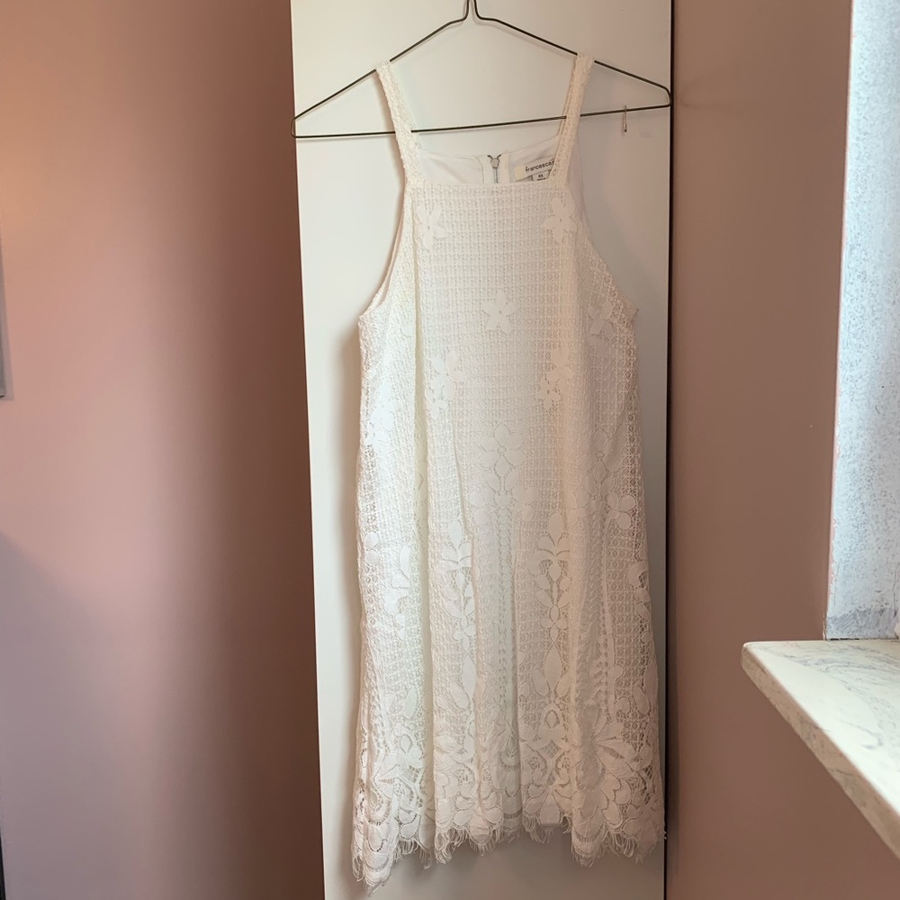 Francesca’s White Lace Halter Dress Size XS
